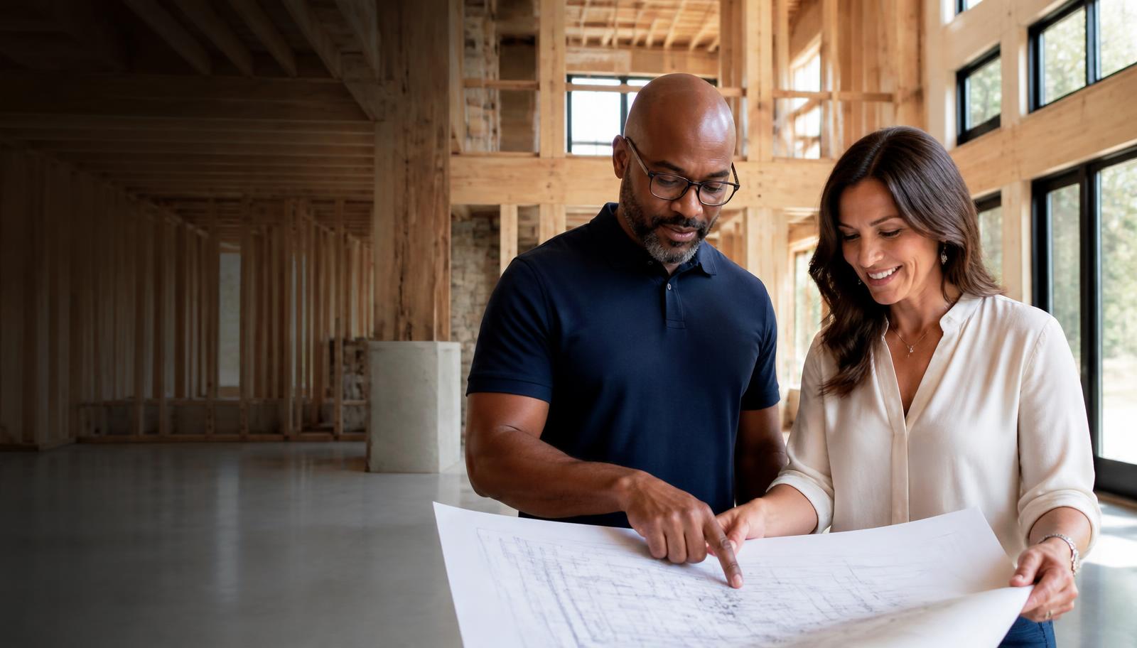 CMP advisor reviewing plans with a homeowner